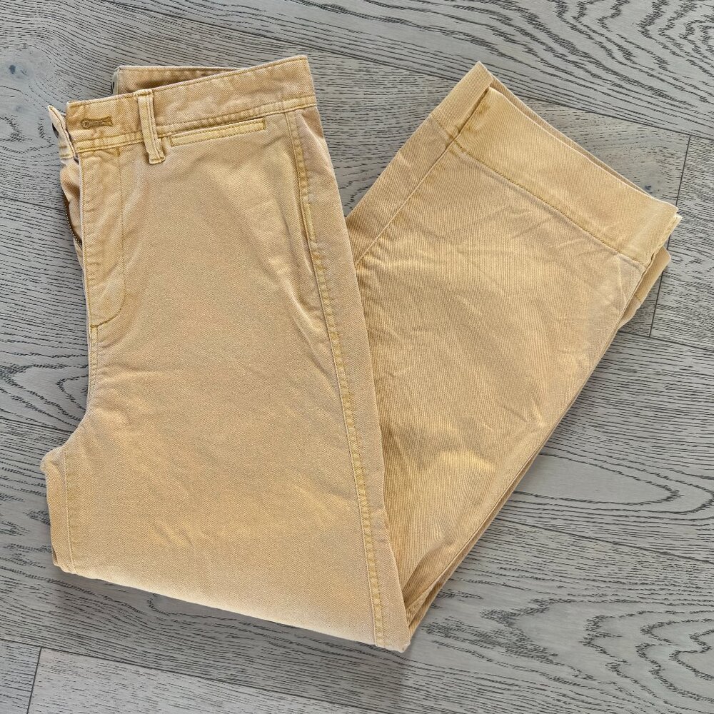 GAP Wide Legged High Rise Cropped Jeans Yellow 6 - Picture 3 of 12